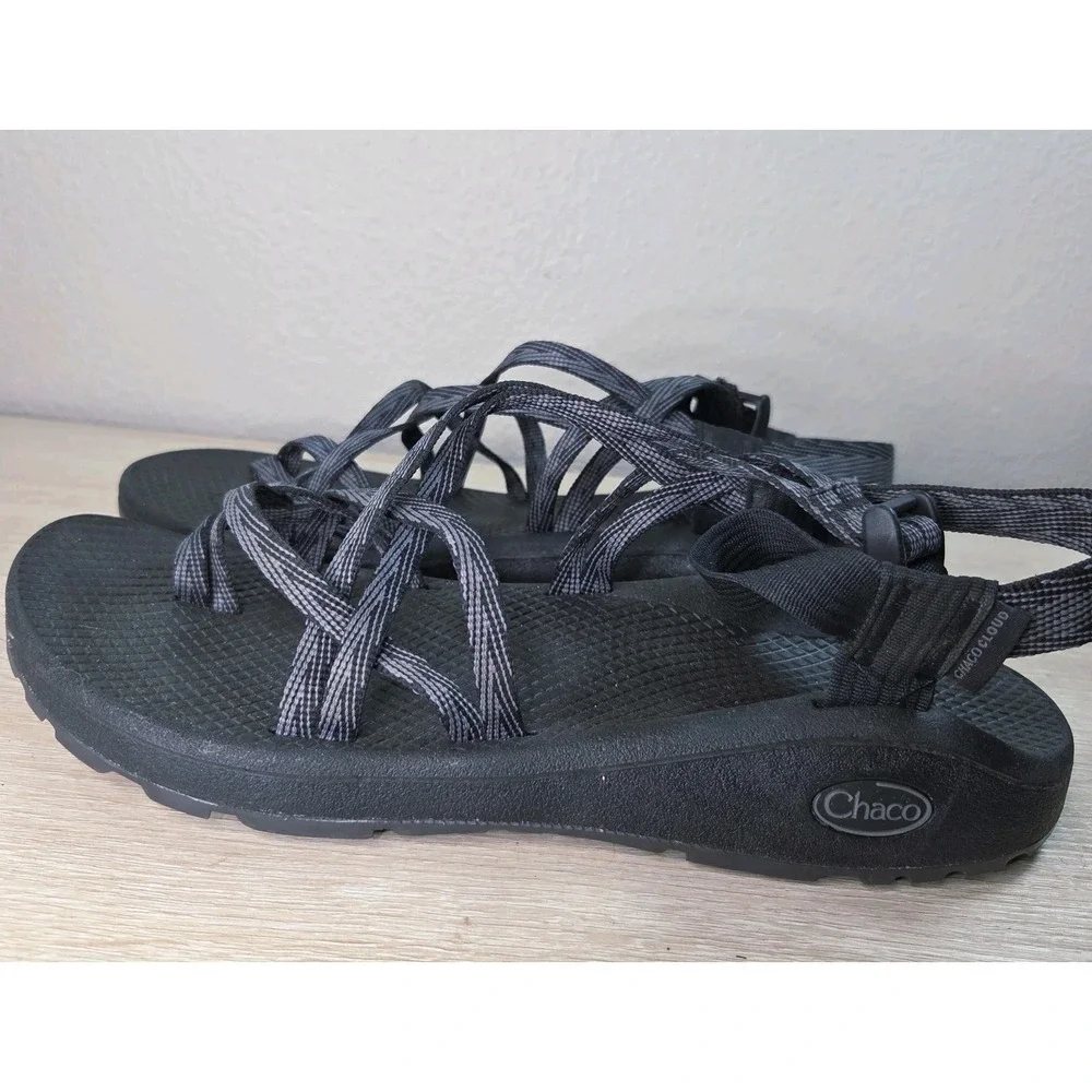 Chaco Z Cloud Sandals Women's 10 Black Strappy Hiking‎ Outdoor Comfort